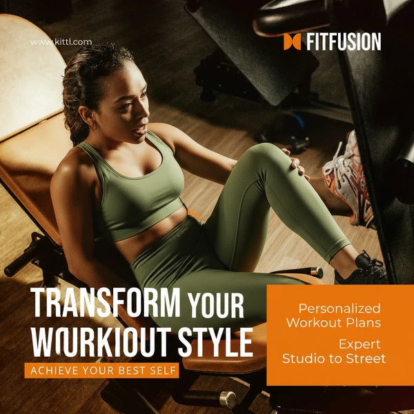 activewear, workout set, athletic wear, gym clothes, fitness apparel, exercise outfit, sports bra leggings set, brand awareness, product launch, lifestyle, energetic, bold, orange, green